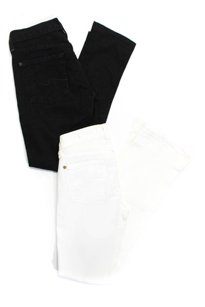 7 For All Mankind Women's Midrise Five Pockets Bootcut Pant White Size 24 Lot 2