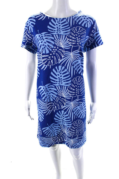 Sailor Sailor Women's Round Neck Short Sleeves A-Line Mini Dress Blue Size L