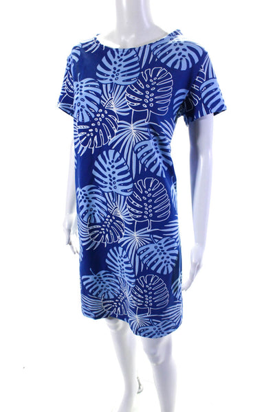 Sailor Sailor Women's Round Neck Short Sleeves A-Line Mini Dress Blue Size L