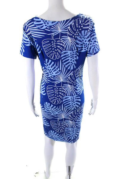 Sailor Sailor Women's Round Neck Short Sleeves A-Line Mini Dress Blue Size L