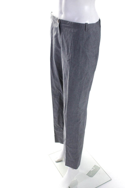 KORS Michael Kors Womens High Waist Straight Leg Pleated Pants Gray Size 8