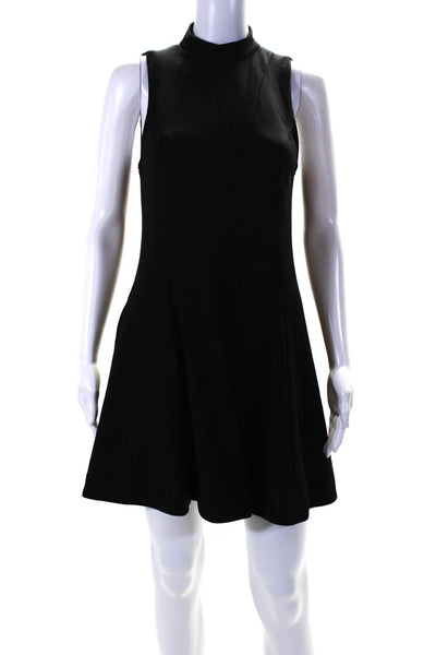 Free People Womens Cut Out Back Sleeveless A Line Dress Black Size Small