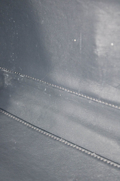 L'wren Scott Womens Leather Hinged Closure Top Handle Satchel Black Size M