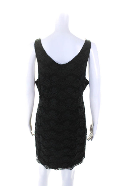 Soft Joie Women's V-Neck Sleeveless Lace A-Line Mini Dress Black Size L