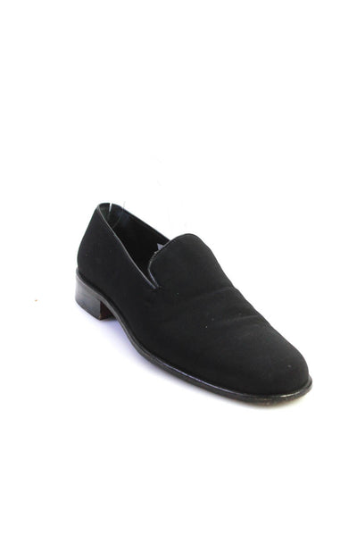 To Boot New York Womens Slip On Round Toe Loafers Black Canvas Size 9.5