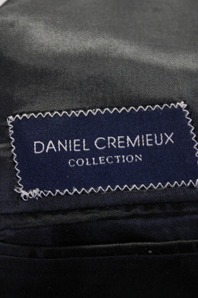 Daniel Cremieux Collection Mens Three Button Blazer Jacket Black Size 42 Regular