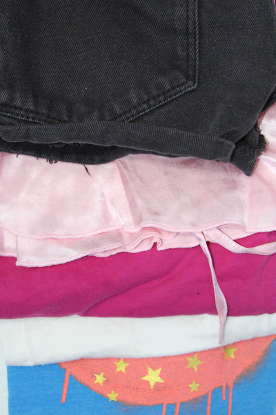 Polo Ralph Lauren Zara Chaser Girls Shorts Fuschia Graphic Top Size L 11 14 lot5