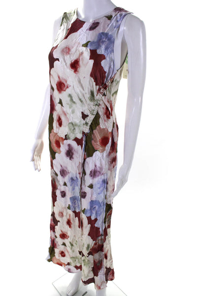 Rails Women's Round Neck Sleeveless Cinch Midi Floral Slip Dress Size M