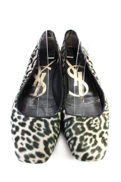 Yves Saint Laurent Women's Slip-On Ballet Flats Shoe Animal Print Size 11