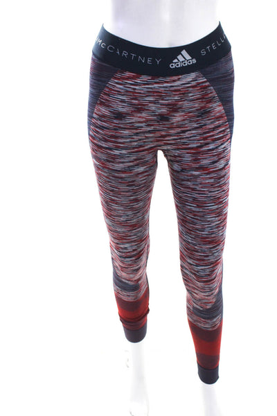 Adidas by Stella McCartney Womens Abstract Print Ankle Leggings Red Size XS