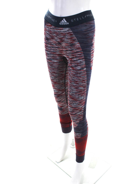 Adidas by Stella McCartney Womens Abstract Print Ankle Leggings Red Size XS