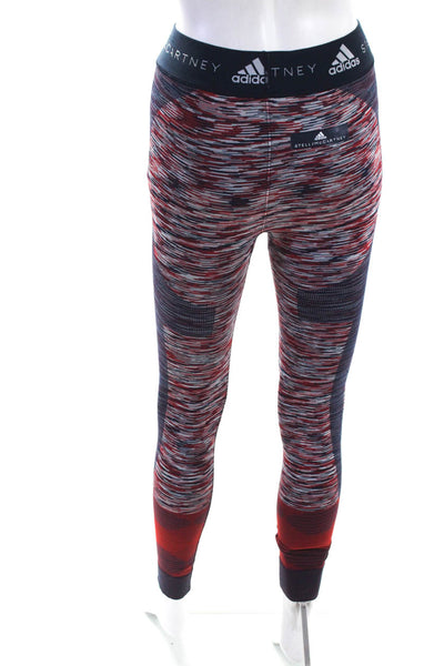 Adidas by Stella McCartney Womens Abstract Print Ankle Leggings Red Size XS