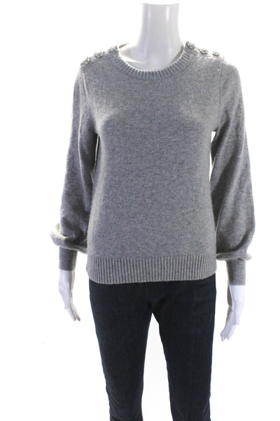 J Crew Women's Crewneck Long Sleeves Pullover Sweater Gray Size S