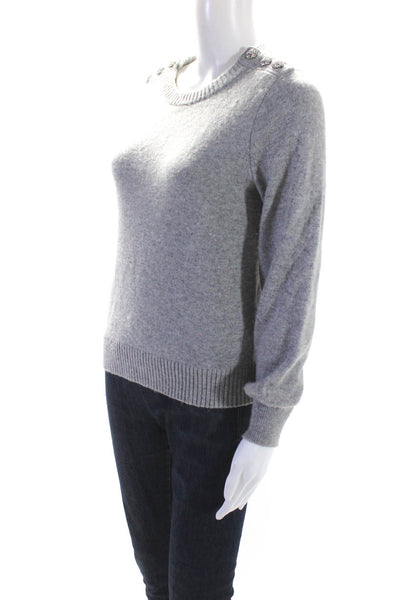 J Crew Women's Crewneck Long Sleeves Pullover Sweater Gray Size S