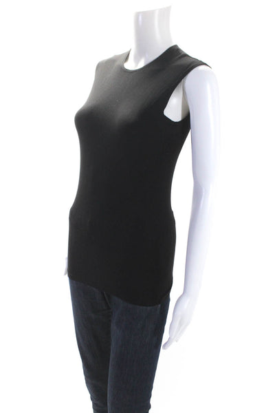 Pea Bee & Jae Womens Jersey Knit Sleeveless Tank Shirt Top Black Size XS