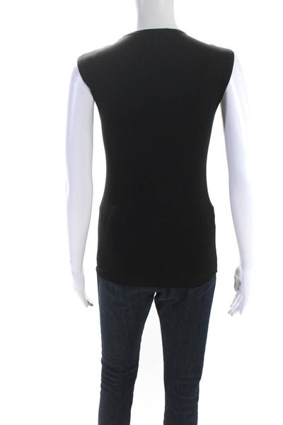 Pea Bee & Jae Womens Jersey Knit Sleeveless Tank Shirt Top Black Size XS