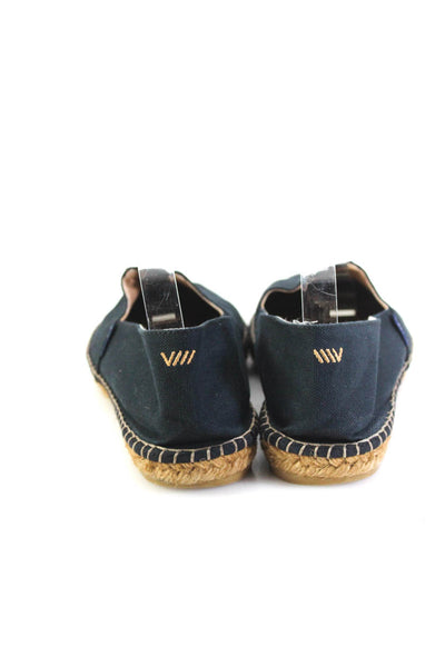 Viscata Womens Slip On Round Toe Espadrilles Loafers Navy Canvas Size 39