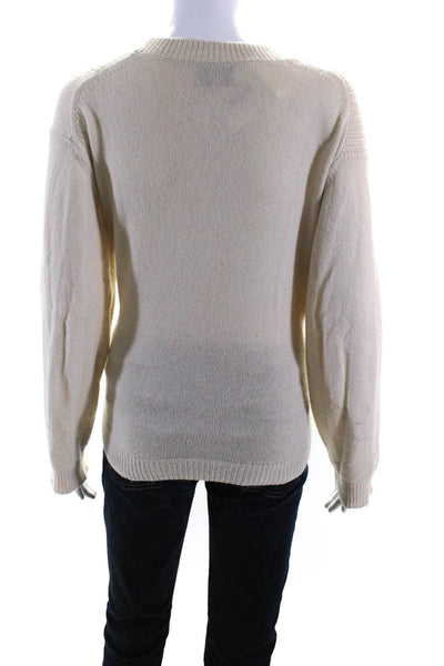 3.1 Phillip Lim Womens Alpaca Blend Round Neck Pullover Sweater Top Tan Size XS