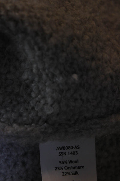 ATM Womens Wool Blend Round Neck Long Sleeve Pullover Sweater Top Gray Size S