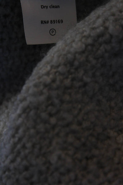 ATM Womens Wool Blend Round Neck Long Sleeve Pullover Sweater Top Gray Size S