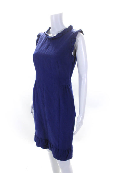 Love Moschino Womens Sleeveless Ruffle Trim Sheath Dress Purple Size 6