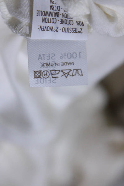 Brunello Cucinelli Womens Sleeveless Crew Neck Silk Top White Size Large