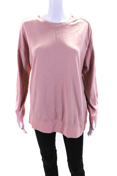 Sweaty Betty Pink Crew Neck Long Sleeve Workout Top Sz XS