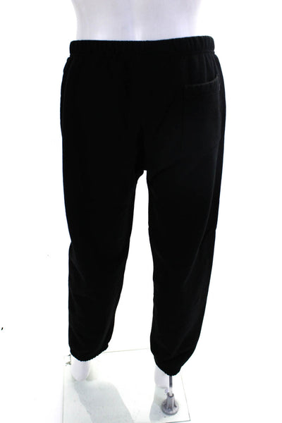 Supreme Mens Cutout French Terry Logo Pull On Sweatpants Black Size Medium
