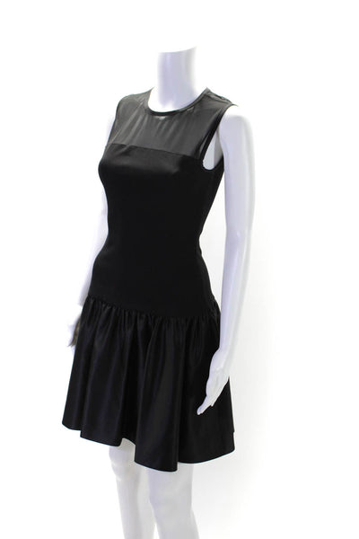 ERIN Erin Fetherston Womens Sheer Sleeveless Fit + Flare Dress Black Size 0