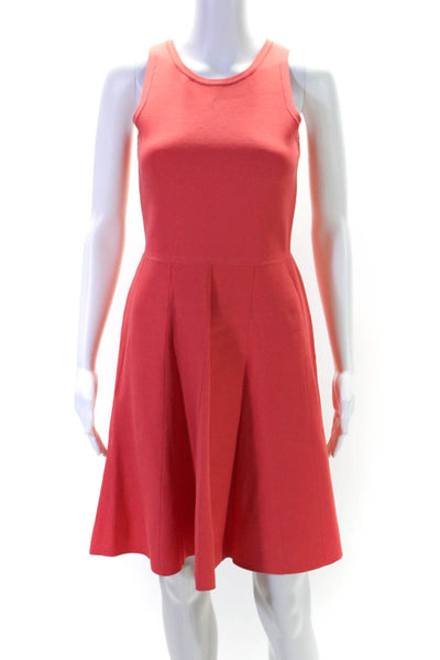 Michael Michael Kors Womens Stretch Sleeveless Fit + Flare Dress Peach Size XS
