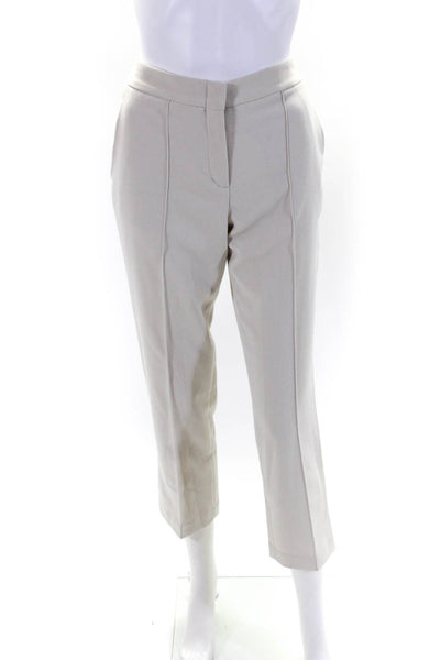 BCBG Max Azria Womens Mid Rise Cropped Slim Leg Pants Beige Size 2