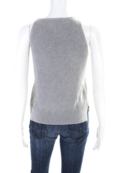 Cotton By Autumn Cashmere Womens Knit V-Neck Sweater Tank Top Gray Size XS