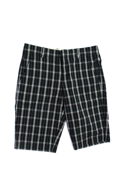 Vince Elevenses DKNY Active Womens Plaid Print Shorts Pants Black Size 12 Lot 3