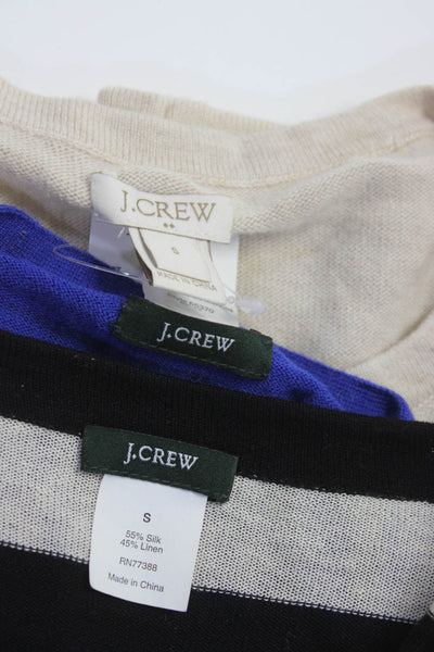 J Crew Women's Crewneck Short Sleeves Pullover Sweater Beige Size S Lot 3