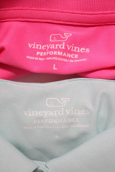 Vineyard Vines Women's Collared Sleeveless Blouse Pink Green Size L Lot 2