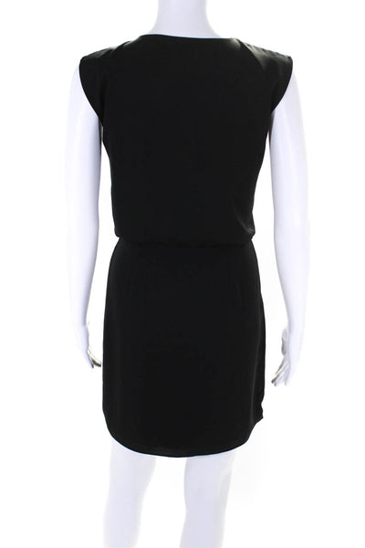 Talula Women's V-Neck Sleeveless Cinch Wrap Mini Dress Black Size 2