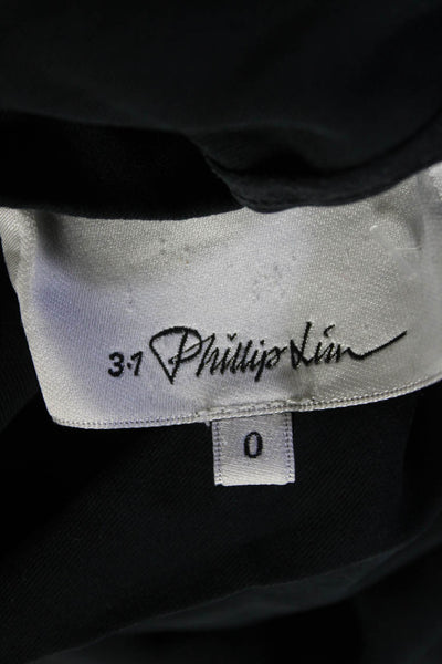 3.1 Phillip Lim Womens Charcoal Zip Crew Neck Sleeveless Skinny Jumpsuits Size 0
