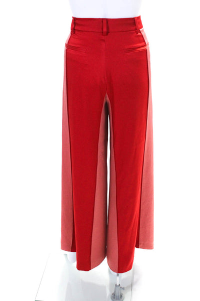 Alexis Womens Two Tone Red High Rise Wide Leg Dress Pants Size M