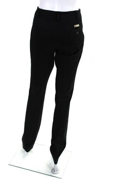 Just Cavalli Womens Cotton Hook & Eye Zipped Casual Pants Black Size EUR42