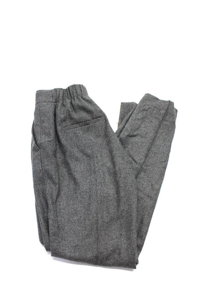 Vince Womens Pleated Front Dress Pants Gray Wool Size Extra Extra Small