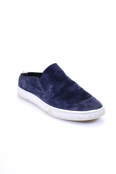 Vince Womens Verrell Slip On Backless Mules Sneakers Navy Blue Suede Size 37 7