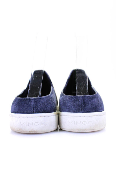 Vince Womens Verrell Slip On Backless Mules Sneakers Navy Blue Suede Size 37 7