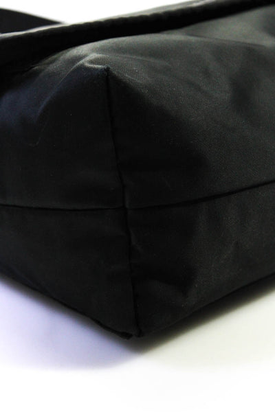 Kate Spade New York Womens Single Strap Flap Nylon Crossbody Handbag Black