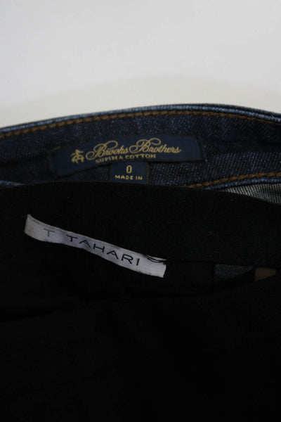 Brooks Brothers T Tahari Womens Jeans Dress Trousers Blue Black Size 0 2 Lot 2