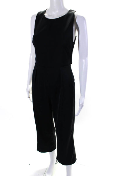 Rebecca Minkoff Women's Scoop Neck Cutout Straight Leg Jumpsuit Black Size 2