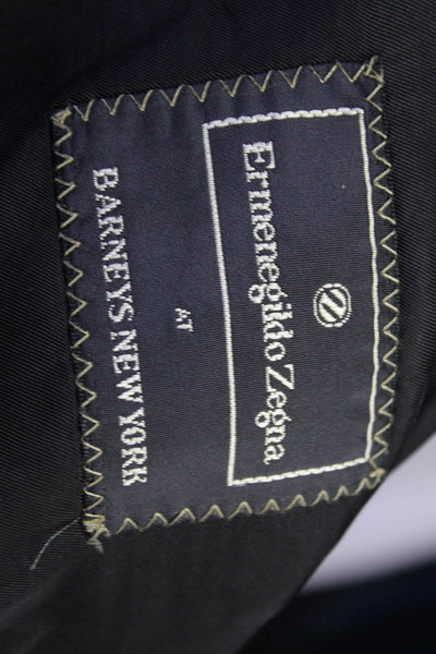 Ermenegildo Zegna Men's Long Sleeves One Button Line Jacket Black Size 42