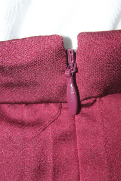 J Crew Womens Pleated A Line Midi Skirt Cranberry Red Size 4