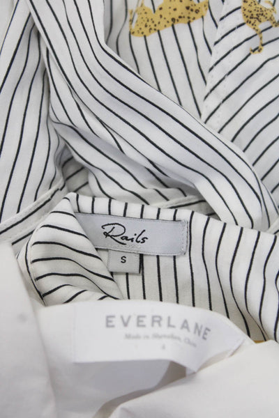 Rails Everlane Womens Button Down Shirts White Cotton Size Small 4 Lot 2