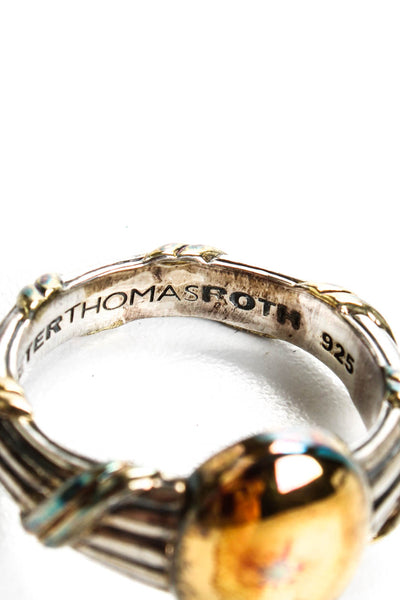 Peter Thomas Roth Women's Sterling Silver 18k Gold Accent Amulet Signet Ring 10