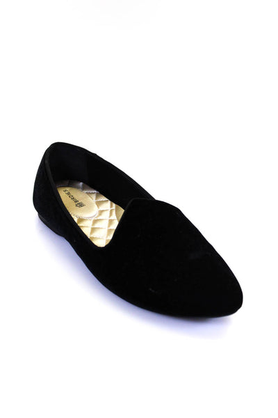 Birdies Womens Velvet Slide On Loafers Black Size 7.5